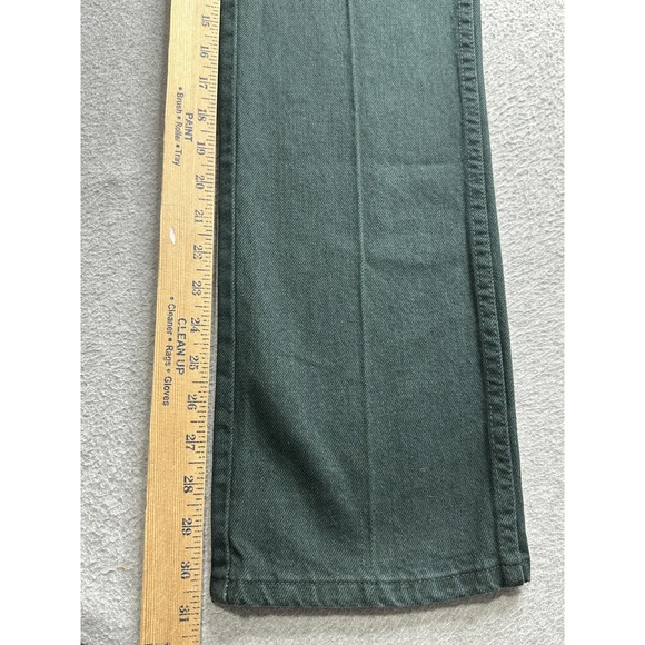 Vintage Wrangler Jeans Mens 29x32 Green Cowboy Cut Slim Fit Heavyweight USA 90s - Picture 13 of 14